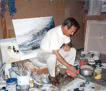 Le peintre dans son atelier
